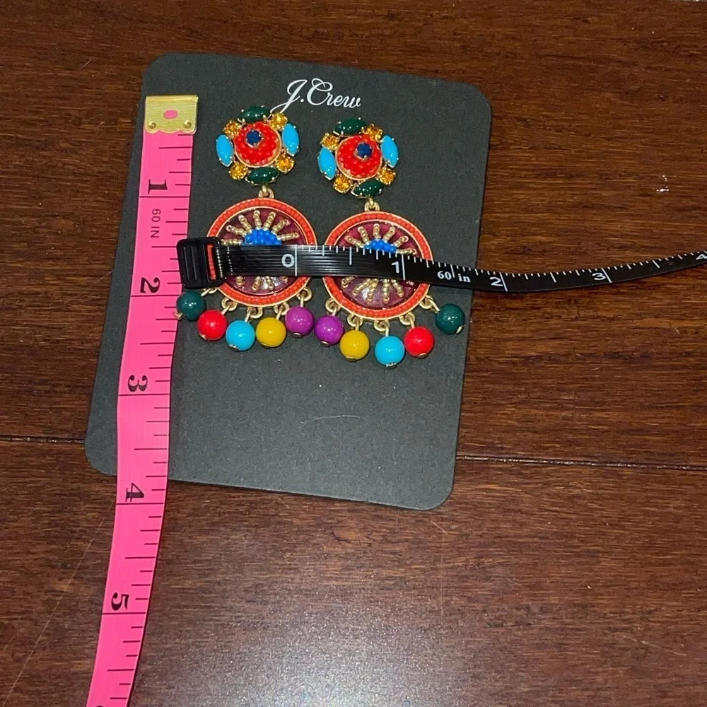 nwt J Crew Multicolor Statement Earrings